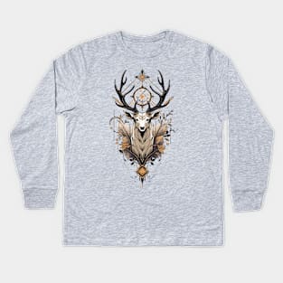 Deer Art Kids Long Sleeve T-Shirt